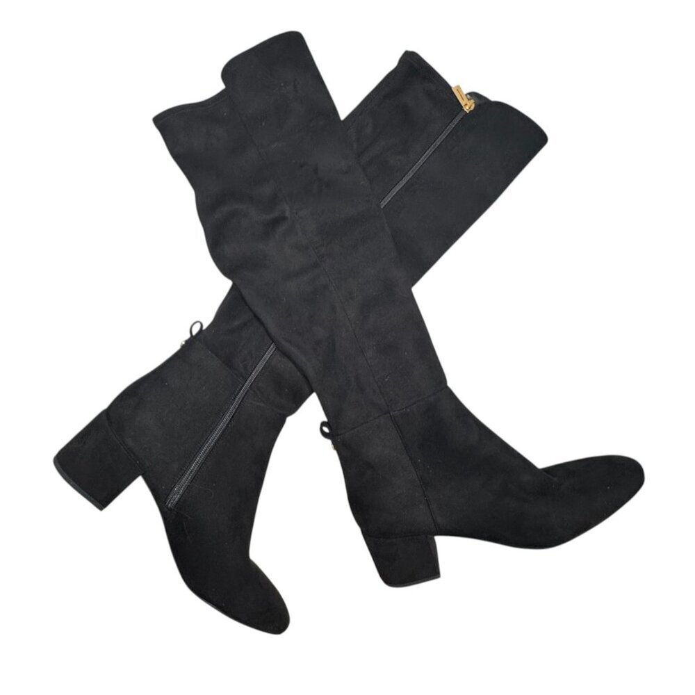 Michael Kors Braden OTK Over Knee Boot‎ Black Faux Suede Women’s Size 10 NEW - Picture 8 of 8